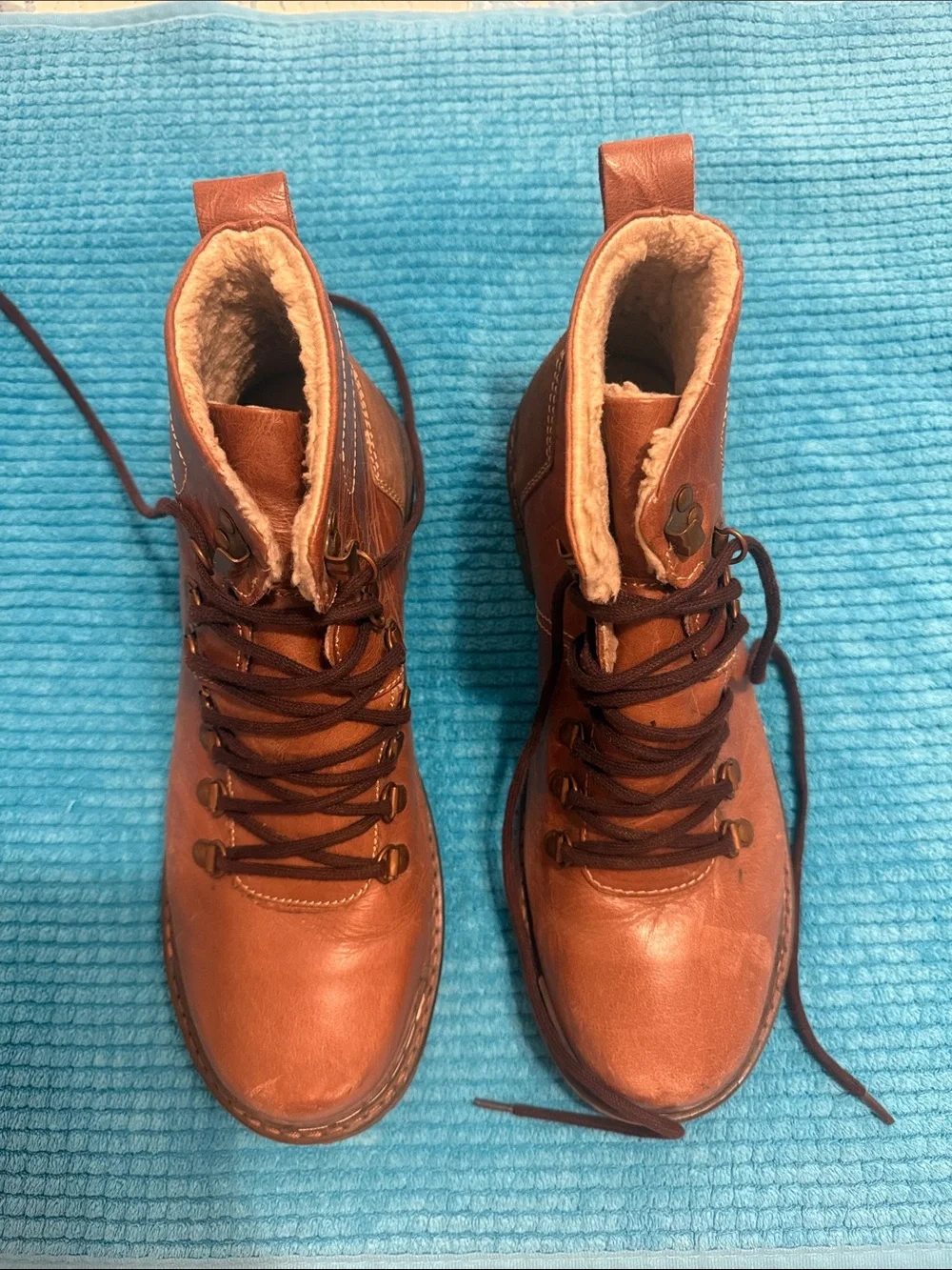 Union Bay Size 10 Brown Boots UB 617 Lace-Up Leather Upper